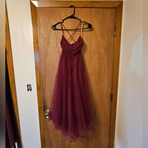 Fairy Vibes Midi Dress Wine